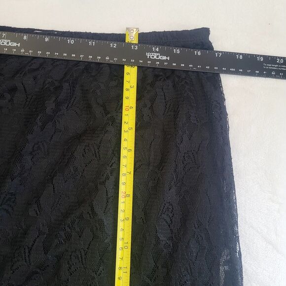 Black Lace Whimsigoth Garden Goth Vamp Dark Romantic Grunge Maxi Skirt XL NWOT - Picture 4 of 5